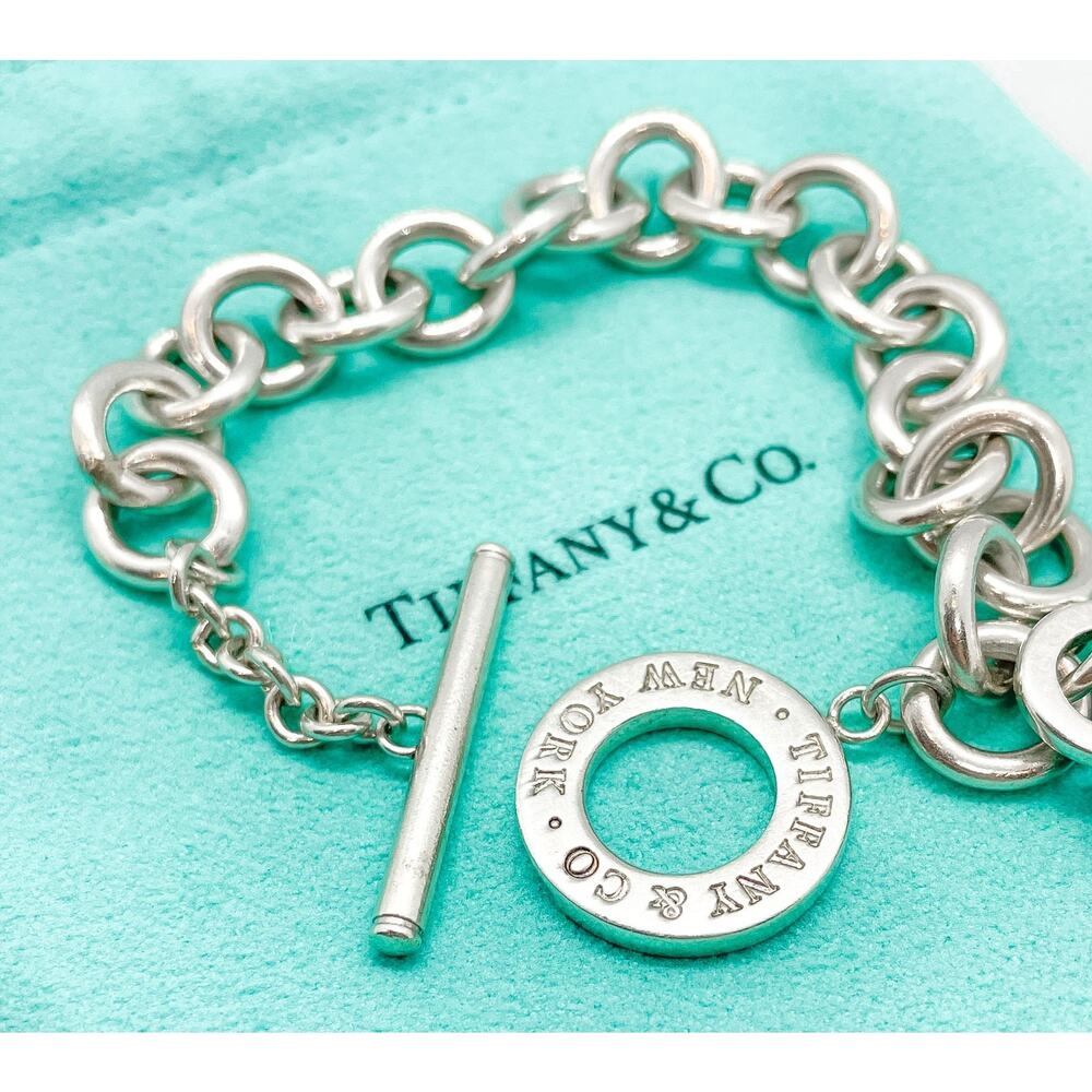Tiffany & Co. Return to Tiffany Heart Tag Toggle Bracelet Sterling Silver 6.5" - Picture 6 of 13